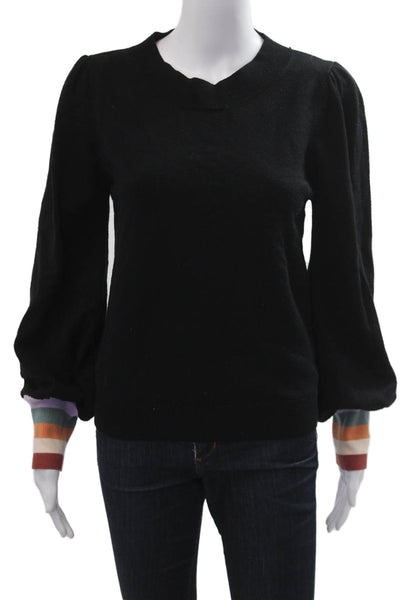 Fate. Womens Pullover Sweater Black Crew Neck Long Sleeve Size M