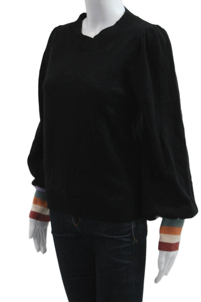 Fate. Womens Pullover Sweater Black Crew Neck Long Sleeve Size M