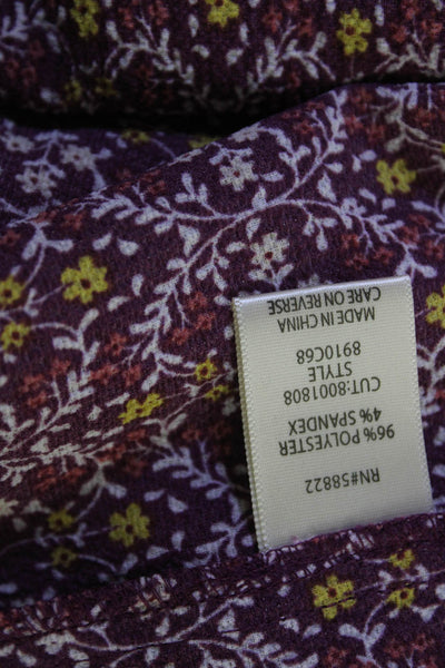 Max Studio Womens Maxi Dress Purple V-Neck Bohemian Short Sleeve Size S