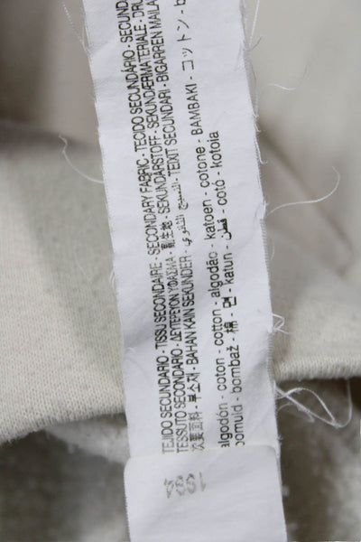 Zara Unisex Pullover Sweater Beige Mock Neck Cotton Long Sleeve Size M