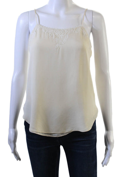 Haute Hippie Women Camisole Beige Viscose Solid Bohemian Size XS