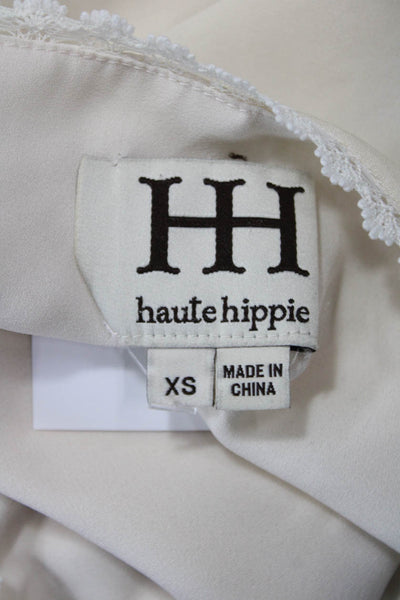 Haute Hippie Women Camisole Beige Viscose Solid Bohemian Size XS
