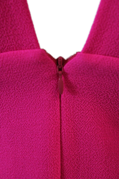 Lisa Perry Women Shift Mini Dress Pink Sleeveless Polyester Zip Size 0