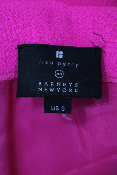 Lisa Perry Women Shift Mini Dress Pink Sleeveless Polyester Zip Size 0