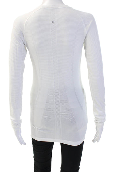 Lululemon Women Tunic Long Sleeve Crew Neck White Nylon Size S