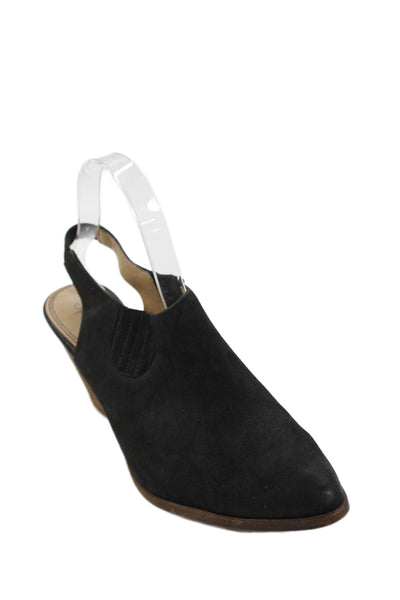 Splendid Womens Leather Pointed Toe Ankle Booties Black Size 8.5M