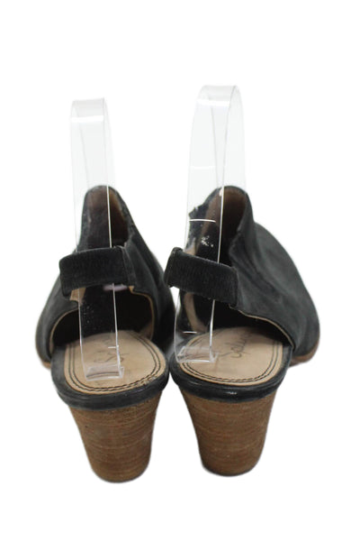 Splendid Womens Leather Pointed Toe Ankle Booties Black Size 8.5M