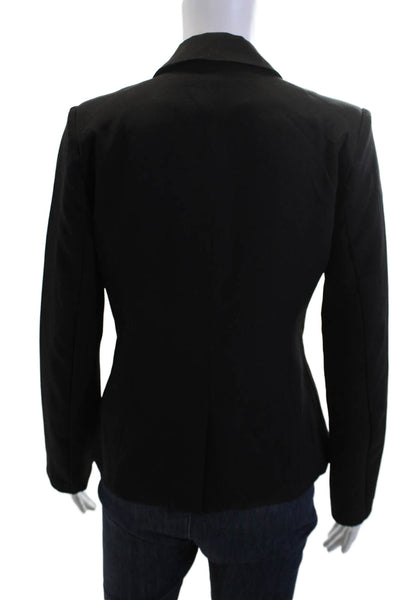 Do + Be Womens Black Collared Button Blazer Long Sleeve Size S