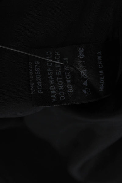 Do + Be Womens Black Collared Button Blazer Long Sleeve Size S