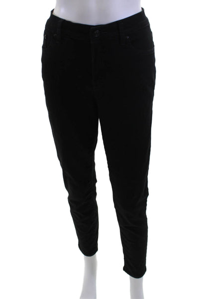 J Crew Womens Ankle Jeggings Black Cotton Stretch Size 30