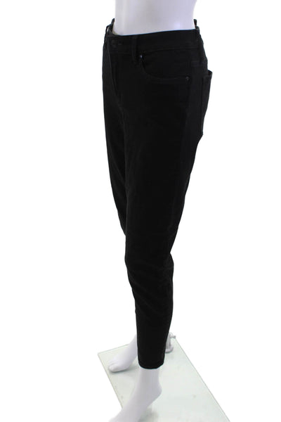 J Crew Womens Ankle Jeggings Black Cotton Stretch Size 30