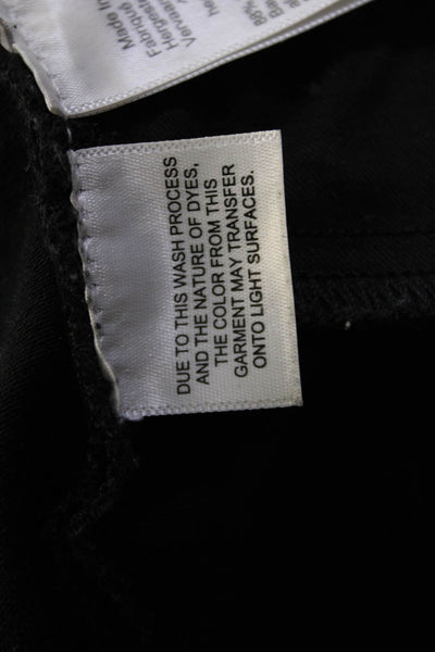 J Crew Womens Ankle Jeggings Black Cotton Stretch Size 30