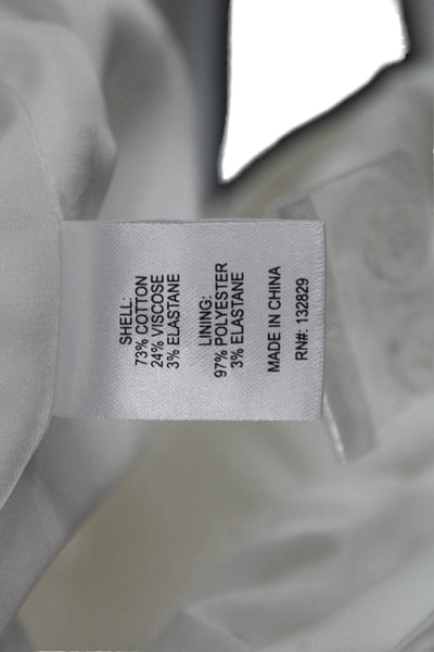 Majorelle Womens Mini Sheath Dress White Square Neck Short Sleeve Size L
