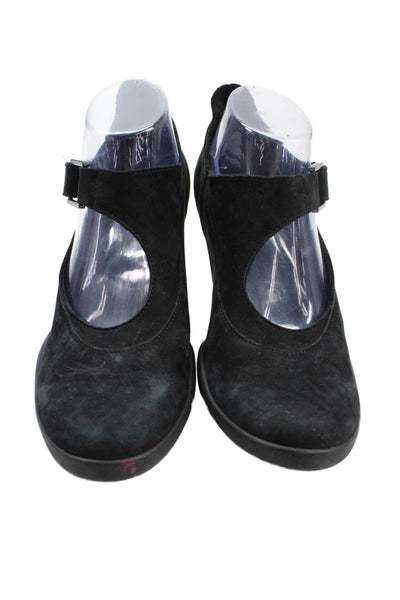 Arche Womens Solid Suede Mary Jane Heels Black Size 40 10