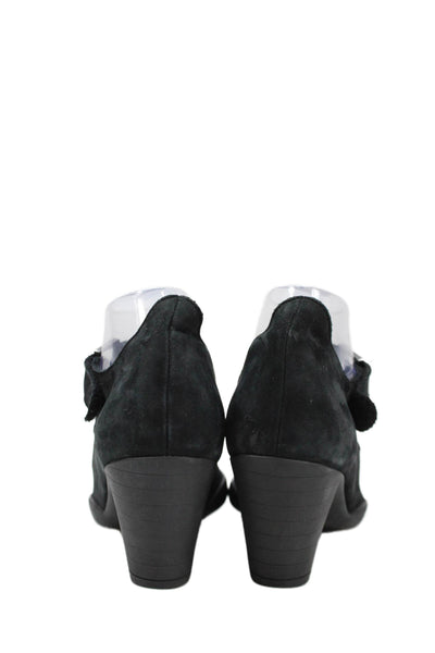Arche Womens Solid Suede Mary Jane Heels Black Size 40 10