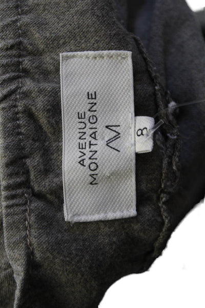 Avenue Montaigne Womens Gray Cropped Ankle Pants Size 8