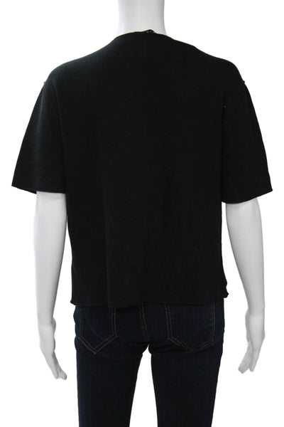 Zara Womens Basic Black Short Sleeve T-Shirt Size S