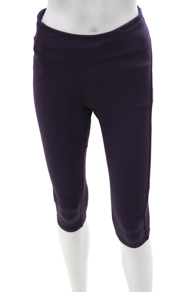 Lululemon Women Purple Nylon Capri Leggings Size 6