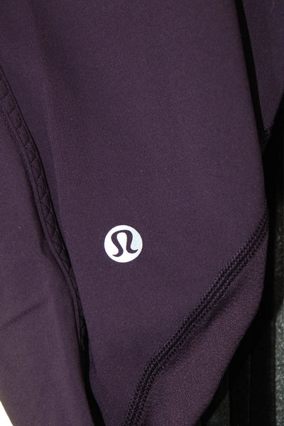 Lululemon Women Purple Nylon Capri Leggings Size 6