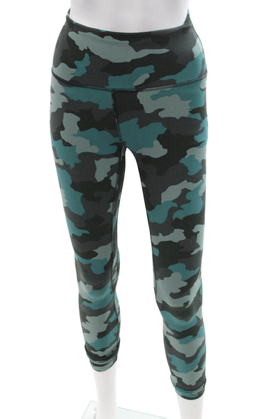 Lululemon Women Ankle Leggings Black Camouflage Size 4