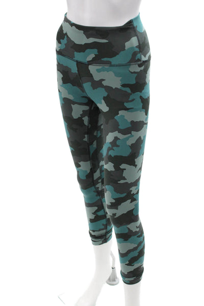 Lululemon Women Ankle Leggings Black Camouflage Size 4