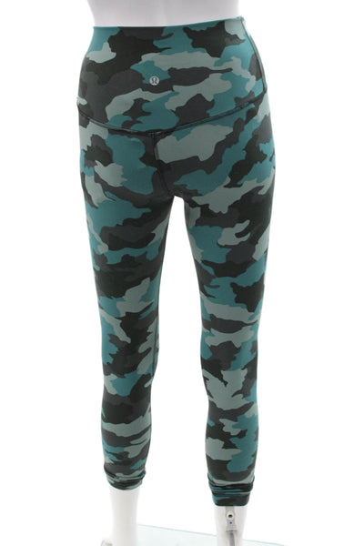 Lululemon Women Ankle Leggings Black Camouflage Size 4