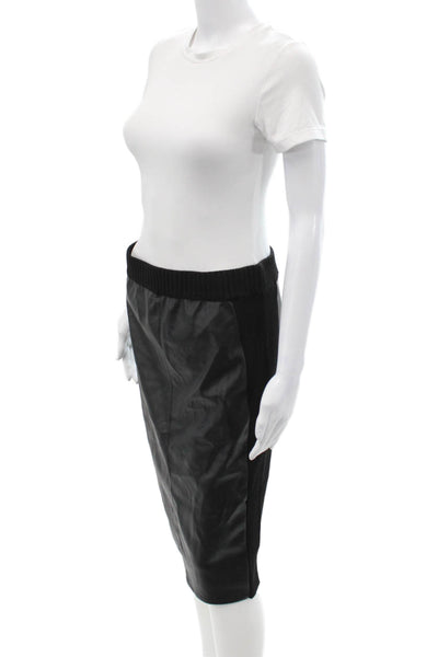 Evereve Women Straight Pencil Skirt Black Knee Length Size M