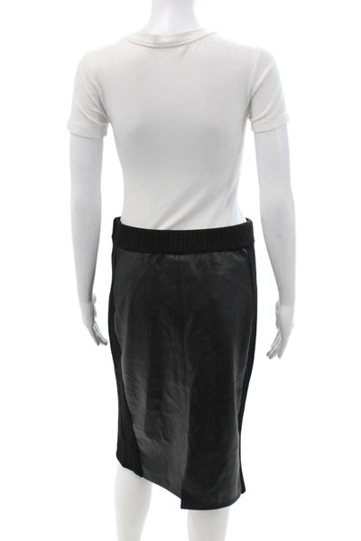 Evereve Women Straight Pencil Skirt Black Knee Length Size M