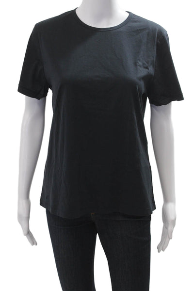 La Bagatelle Women Basic Black Crew Neck Short Sleeve T-Shirt Size S