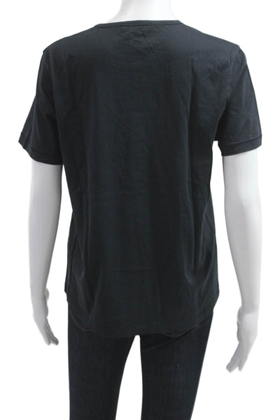 La Bagatelle Women Basic Black Crew Neck Short Sleeve T-Shirt Size S