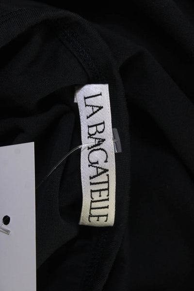 La Bagatelle Women Basic Black Crew Neck Short Sleeve T-Shirt Size S