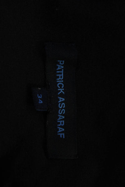 Patrick Assaraf Unisex Black Cropped Ankle Pants Button Size 34