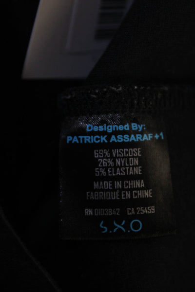 Patrick Assaraf Unisex Black Cropped Ankle Pants Button Size 34