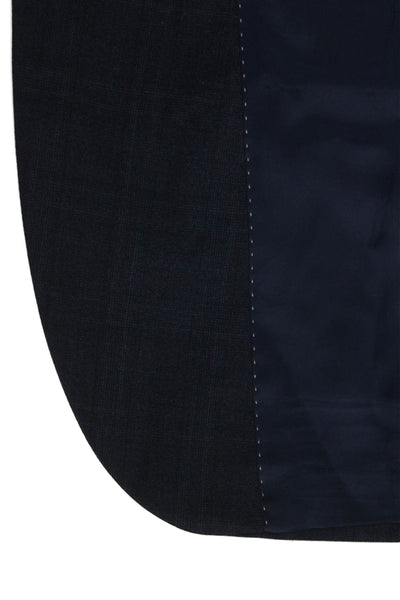 Barneys New York Mens 2 Piece Dark Blue Wool Suit Button Collared Size 40