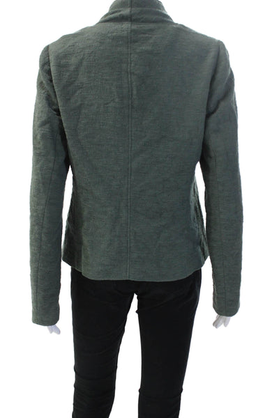 Vince Womens Army Green Mock Neck Jacket Size M