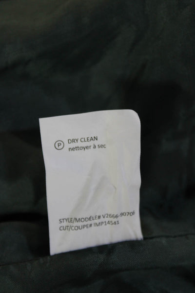 Vince Womens Army Green Mock Neck Jacket Size M
