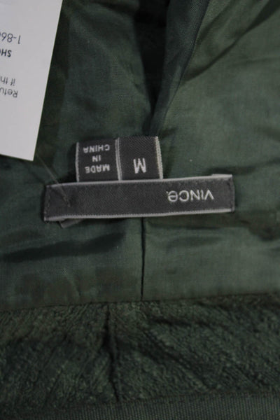 Vince Womens Army Green Mock Neck Jacket Size M