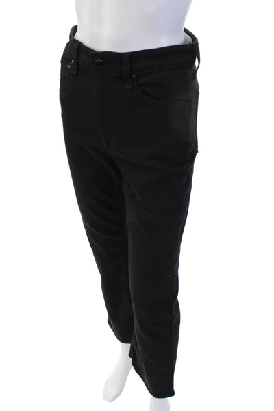 Rag & Bone Womens Cropped Black Cotton High Rise Pants Size 28