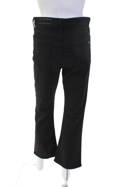Rag & Bone Womens Cropped Black Cotton High Rise Pants Size 28