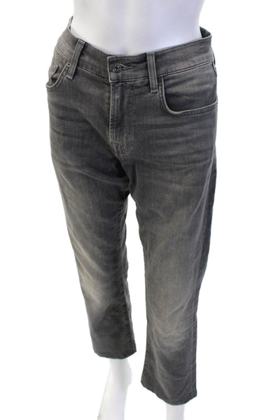 7 For All Mankind Mens Cropped Straight Gray Jeans Size 29