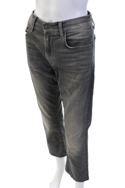 7 For All Mankind Mens Cropped Straight Gray Jeans Size 29