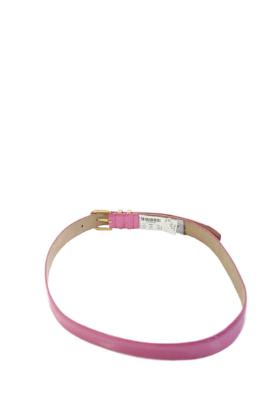 J Crew Womens Patent Leather Skinny Belt Pink Size Extra Small