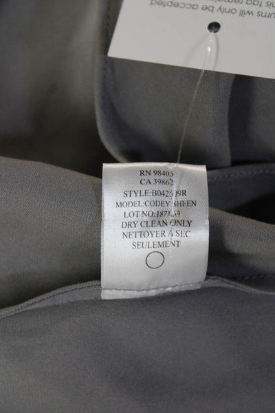 Theory Womens Sleeveless Silk Blend Blouse Gray Solid Designer Size 0P