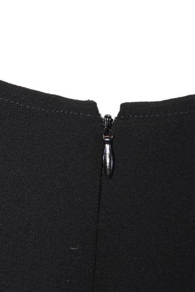 Tahari Womens Sheath Dress Black Square Neck Short Sleeve Knee Length Size 8
