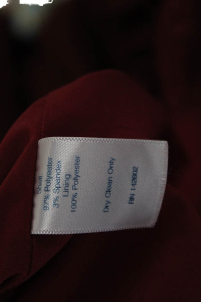 STS Sail To Sable Women Shift Dress Red Long Sleeve Round Neck Size 12