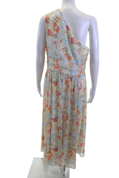 Likely Women Maxi Sundress Floral Multi-Color Zip Lurex Beach Size 12