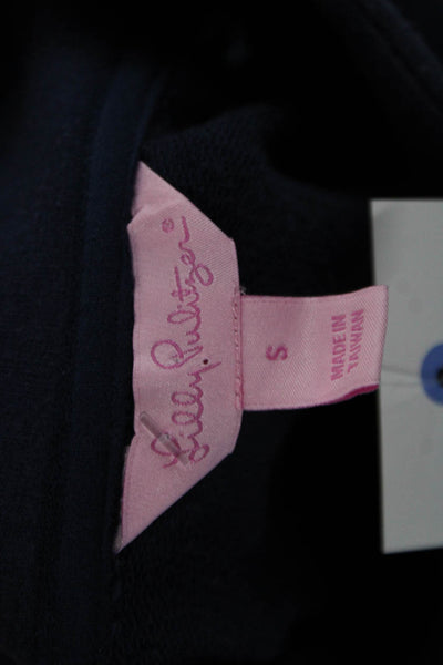 Lily Pulitzer Women Tunic Sweatshirt Dark Blue Mock Neck Long Sleeve Size S