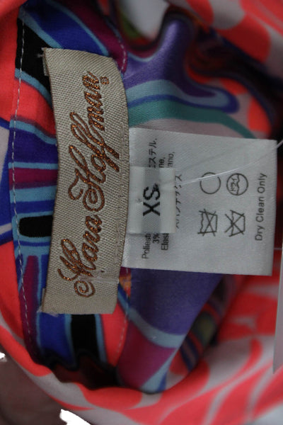 Mara Hoffman Women Tunic Collared Sleeveless Button Up Aztec Pink Size XS