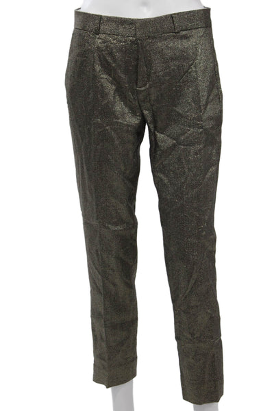 Banana Republic Women Ankle Dress Pants Dark Gray Button Size 2