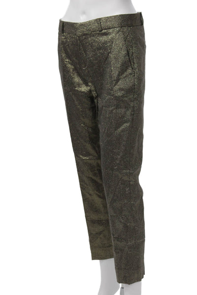 Banana Republic Women Ankle Dress Pants Dark Gray Button Size 2